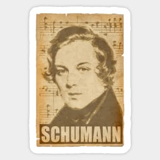 Robert Schumann musical notes Sticker